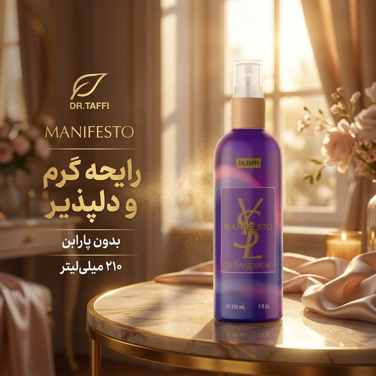 بادی اسپلش زنانه دکتر تافی مدل منیفستو ایو سن لرن حجم 210 میلی لیتر